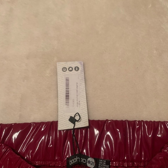 Burgundy elastic pants for women - Picture 3 of 5